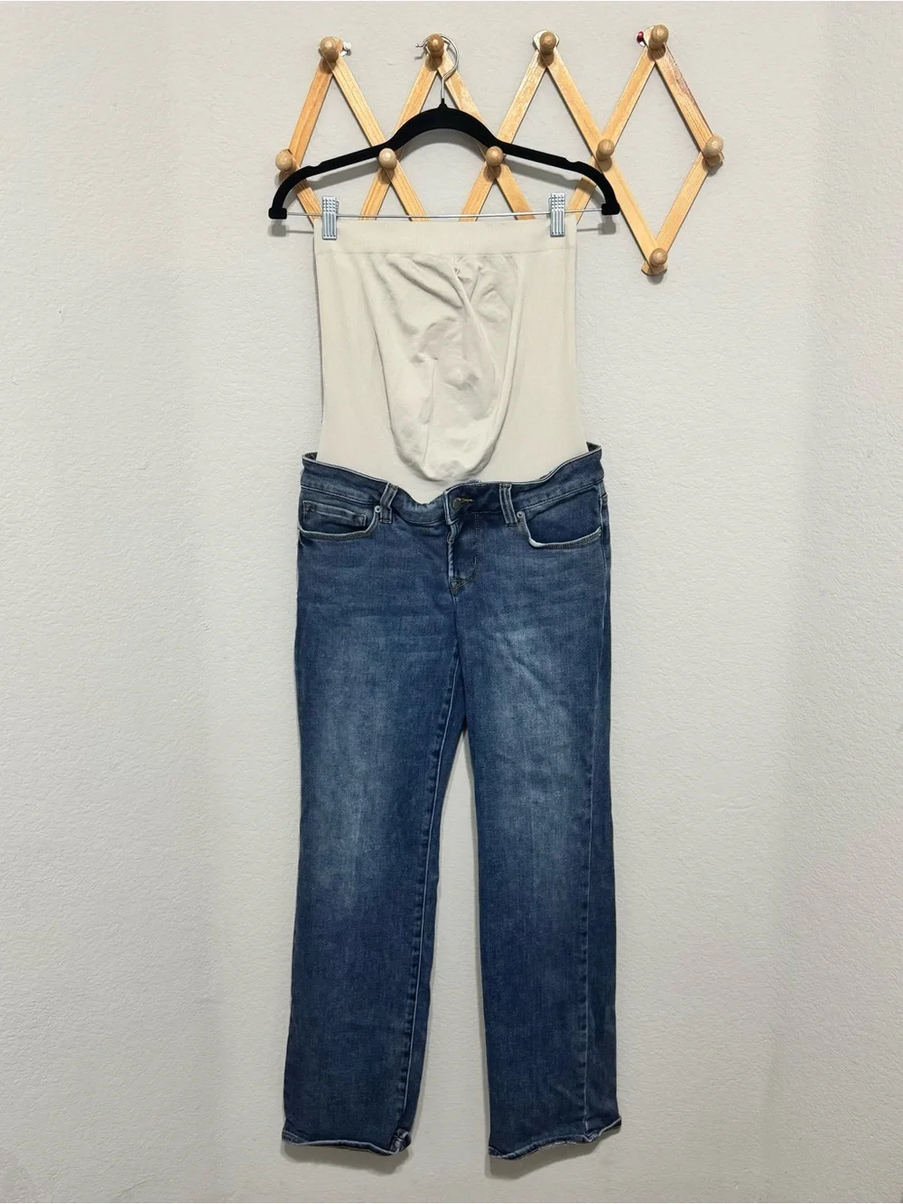 Blanqi Maternity Flare Cotton Blend Jeans Size 10